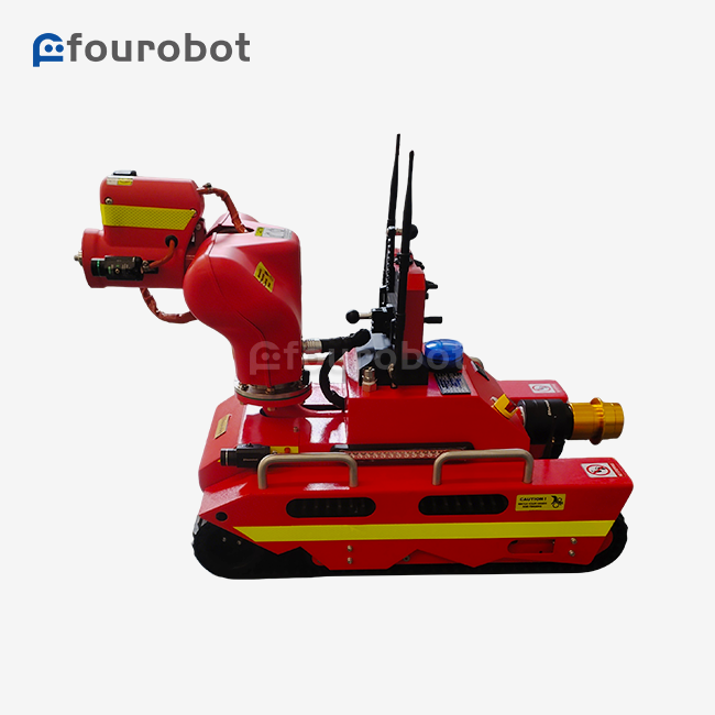 Fire robot with laser aiming